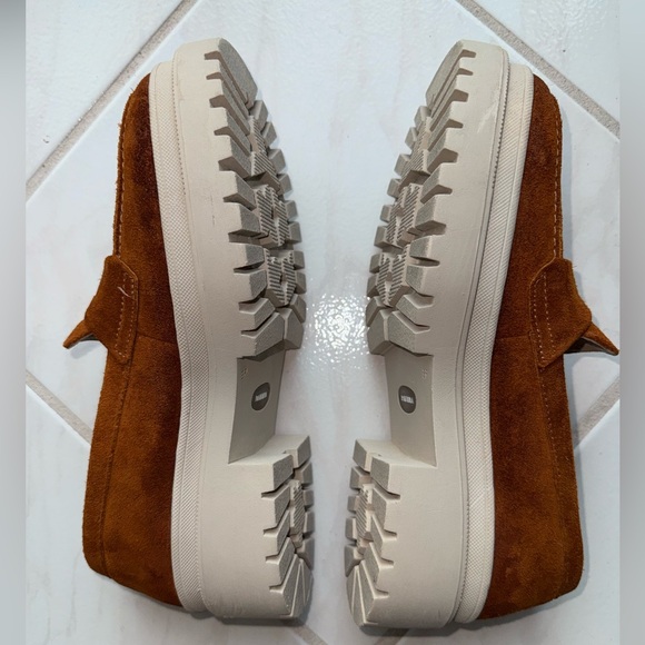 Patina Brown Suede Loafers with Chunky Sole - Picture 3 of 6